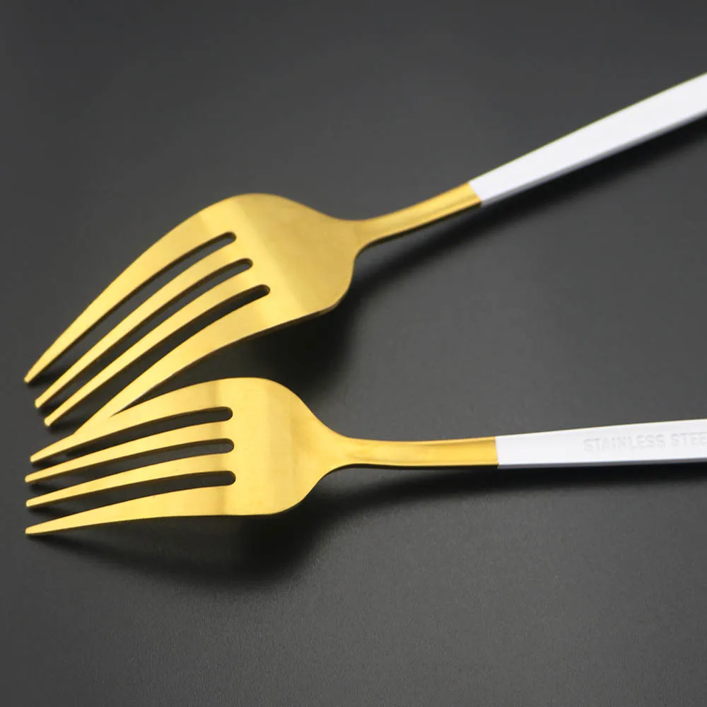 Набор столовой посуды из 24 предметов нож/вилка/ложка нержавеющей стали 304 белого