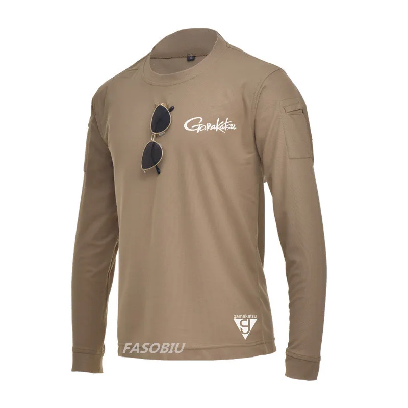 

2021 Gamakatsu Special Forces Men Outdoor Fishing Shirt Thin Breathable Hygroscopicity Quick Dry Anti-uv Fishing Shirt
