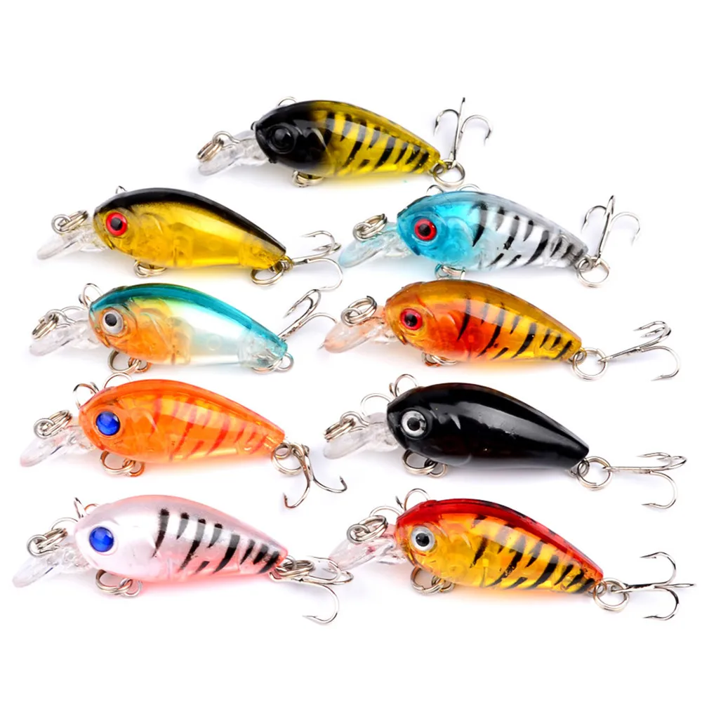 

Floating Crankbait Vivid Fishing Lures 4.5cm 4g Hard Bait with Sharp Treble Hook Suspension Lure for Bass Trout Walleye Redfish