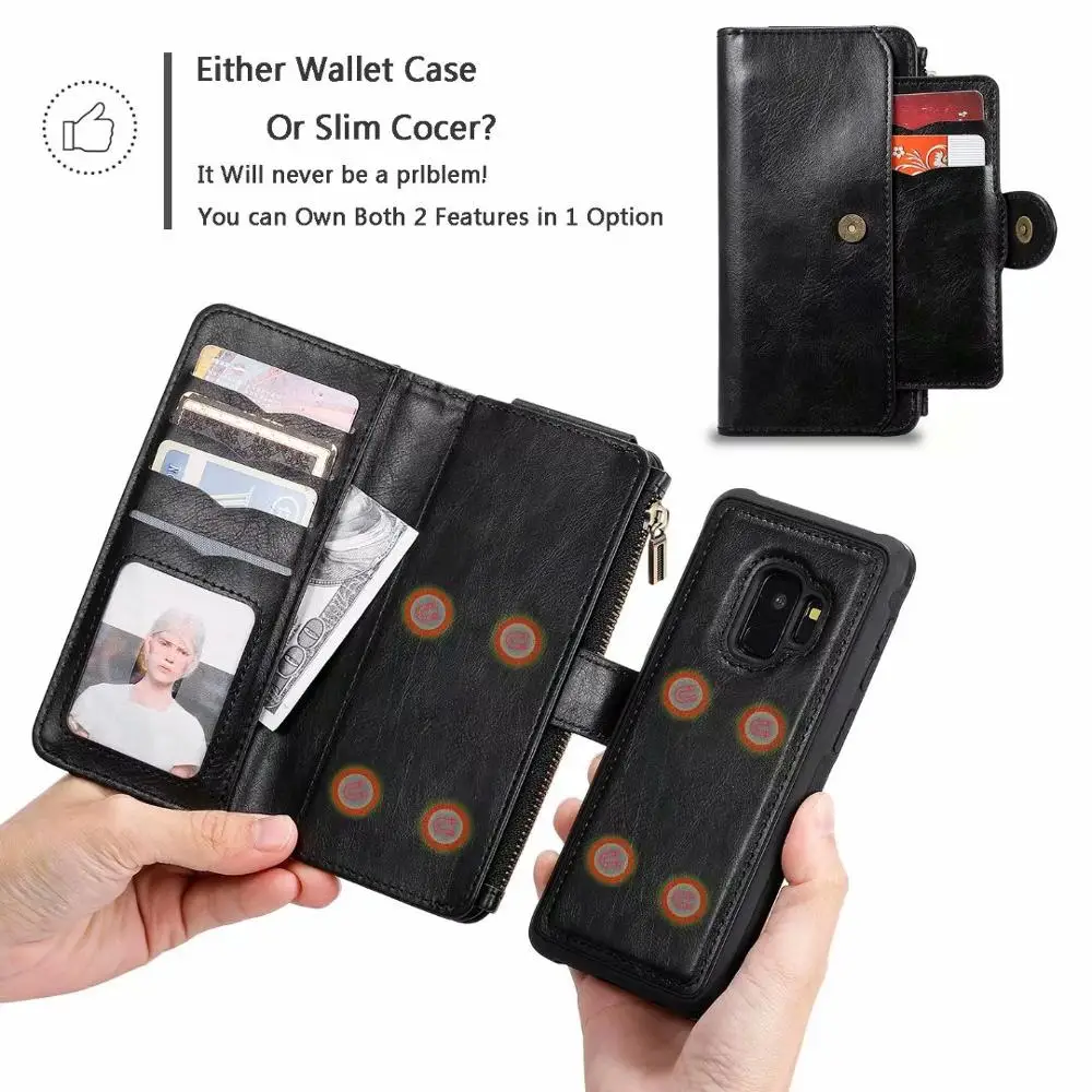 Genuine Leather Case for Samsung S20 Ultra S10 S9 S8 Note 20 Plus Wallet Cover iPhone SE 2020 11 Pro XS Max XR X 7 8 | Мобильные