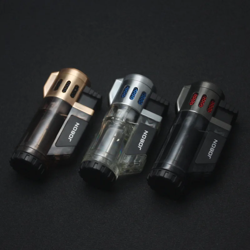

Visible Gasoline Flame Windproof Gas Lighter Butane Torch Turbo Ignition Cigar Lighters Outdoor Fixed Fire For Kitchen