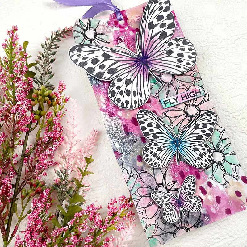 Раскладывайте крылья прозрачные штампы бабочки прозрачный силиконовый штамп