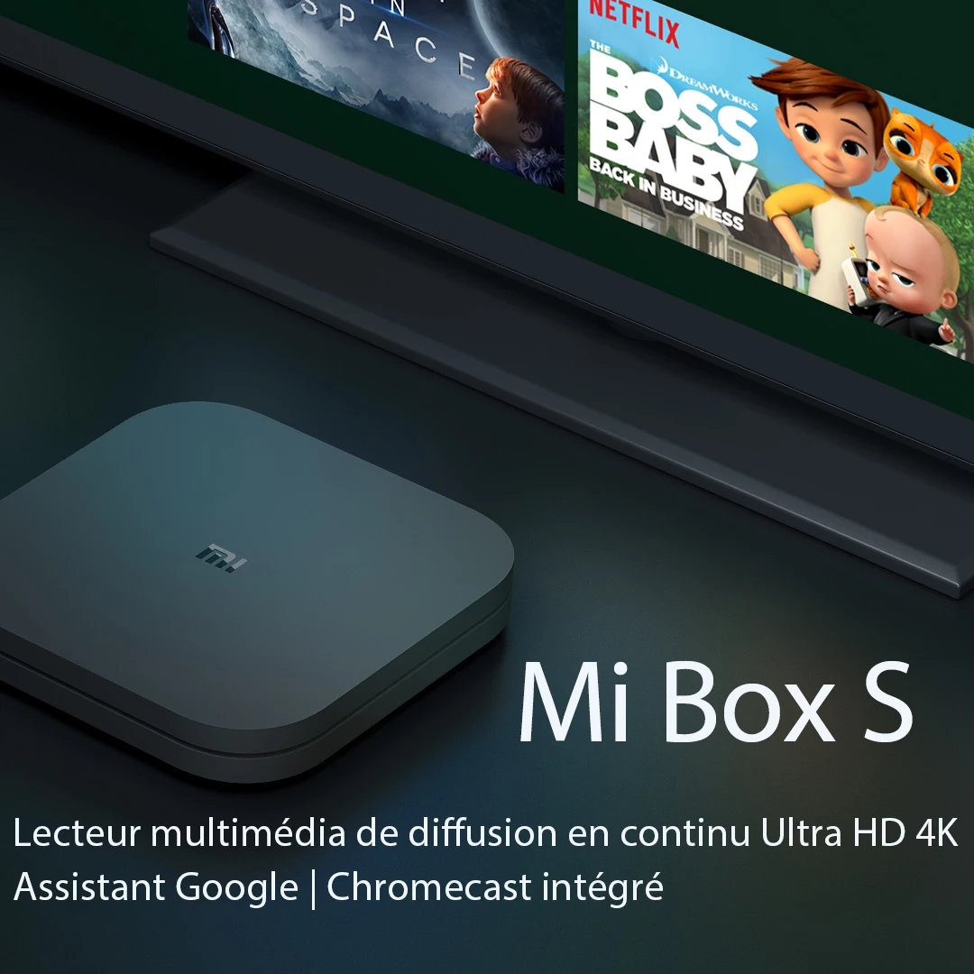 Оригинальная ТВ-приставка Xiaomi Mi S 4K Ultra HD Android 9 0 HDR 2 ГБ 8 WiFi BT4.2 Google Cast Netflix Smart TV Box 4