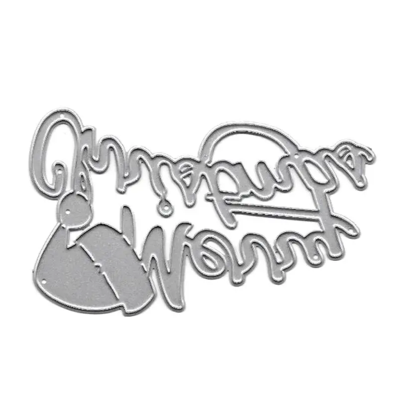 Шапка &quotСчастливого Рождества&quot металлический Трафаретный вырубной штамп