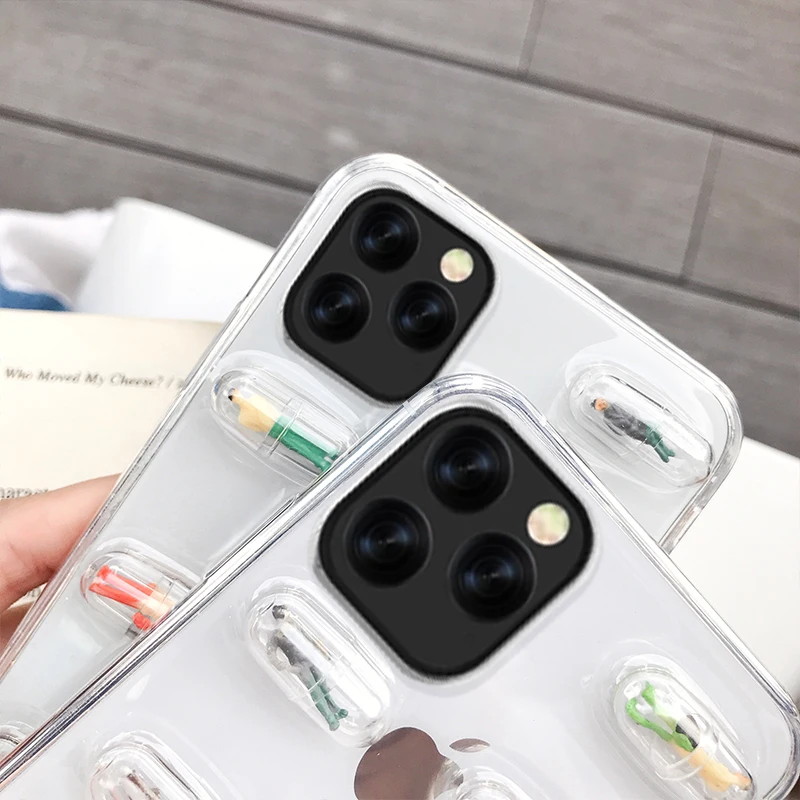 Прозрачный чехол для телефона в виде капсулы с 3d-таблетками подходит OPPO A8 A91 A92s A52