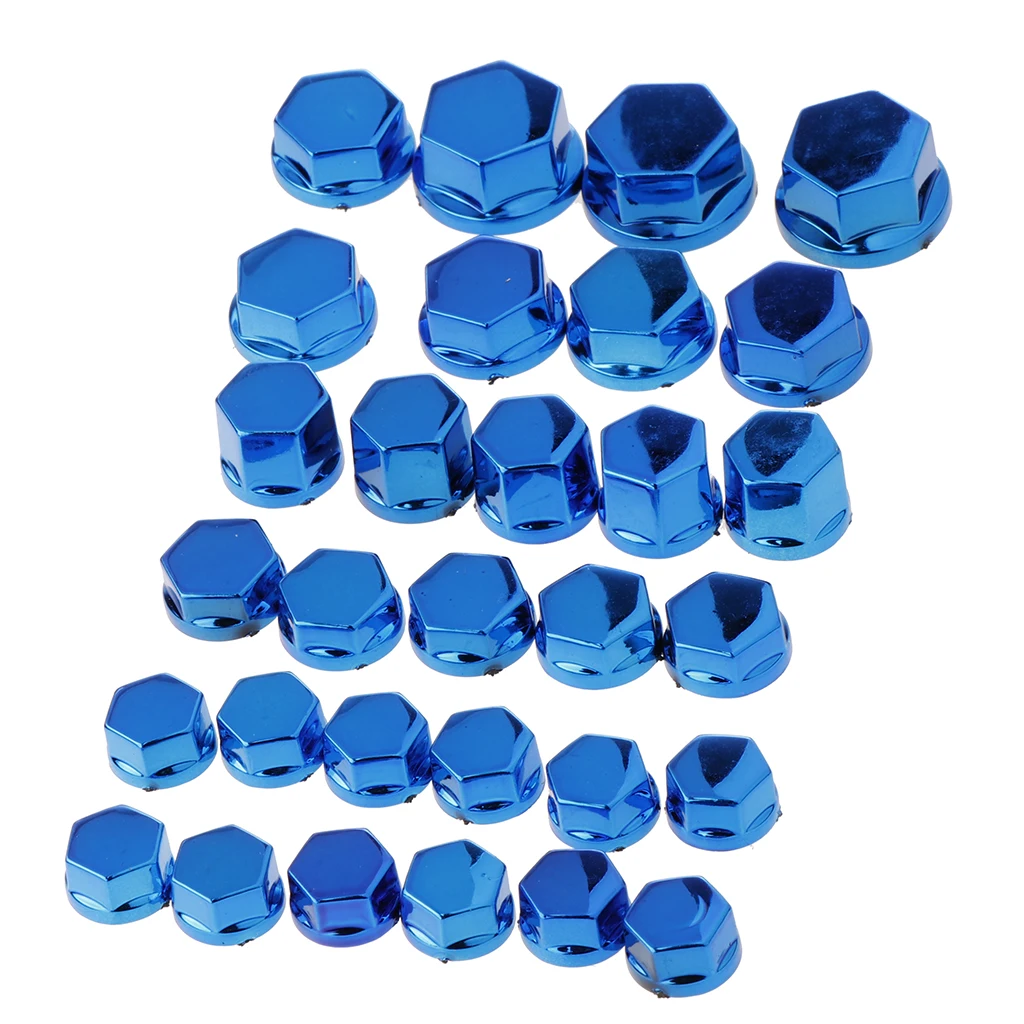 30 Pcs Practical Motorcycle Hex Socket Bolt Screw Nut Head Cover Cap Trim For Yamaha Honda Suzuki Etc | Автомобили и мотоциклы