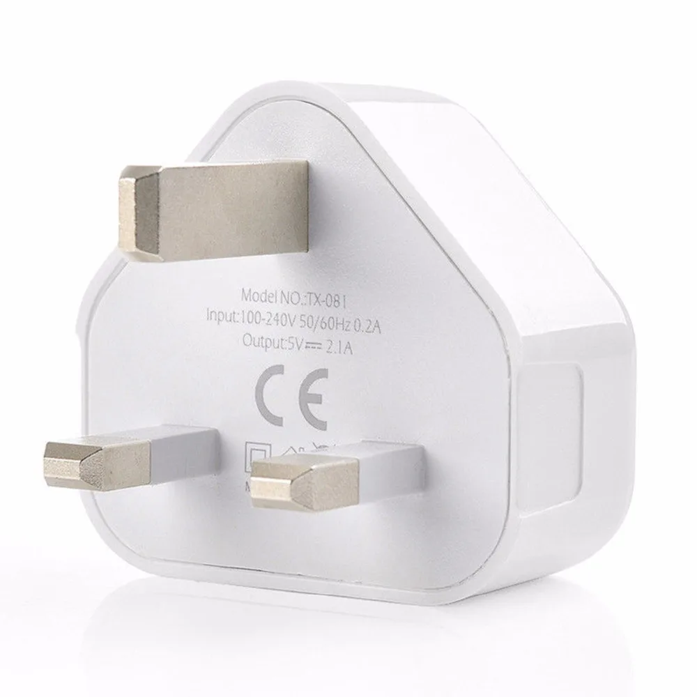 Универсальное 1/2/3-порт USB вилка стандарта Великобритании 3 Pin настенное зарядное