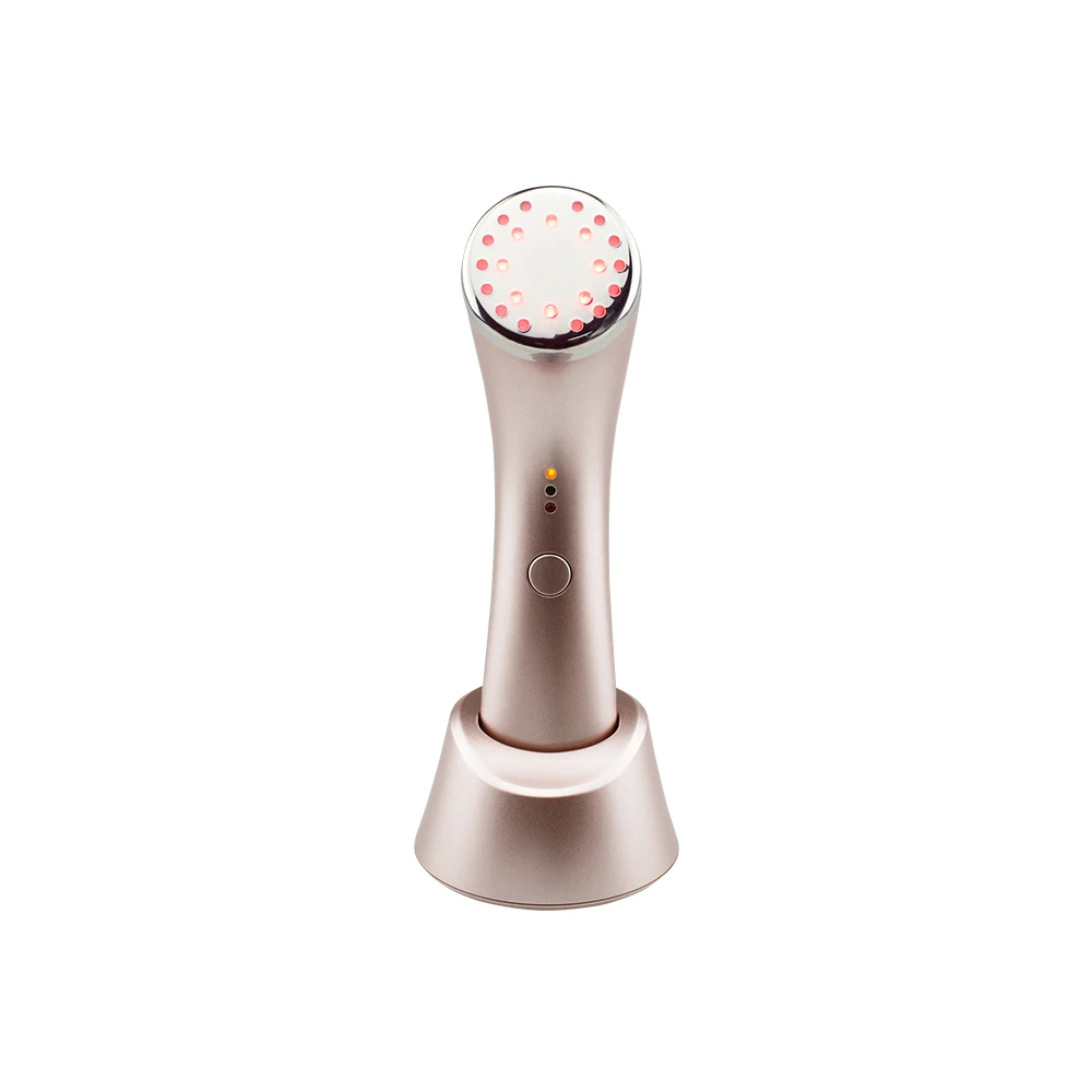 Red Light Therapy Rf Beauty Equipment Heating Function Facial Beauty Device Skin Rejuvenation Tightening Infrared Face Massager