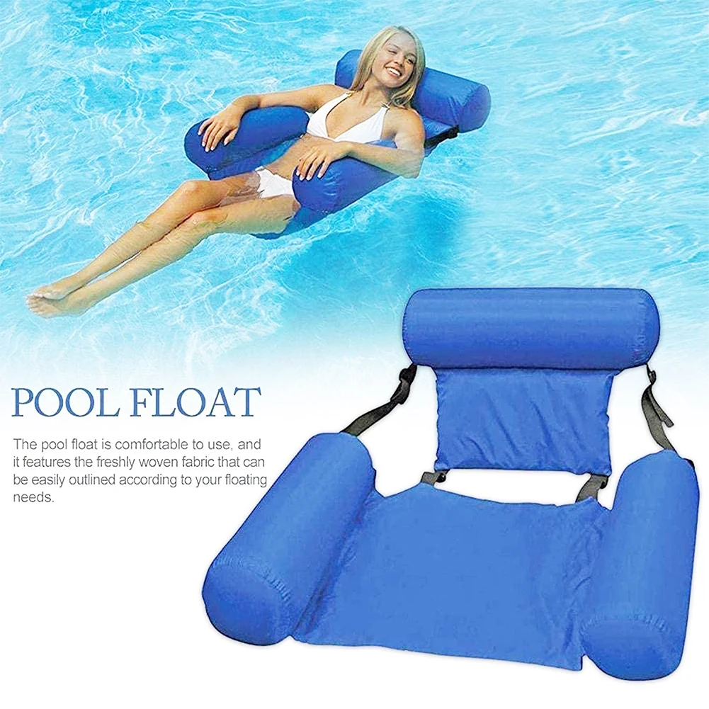 

Swimming Pool Beach Bed Recliner Portable Folding Inflatable Swimming Ring Air Mattress Water Lounger Chair For Adults Children