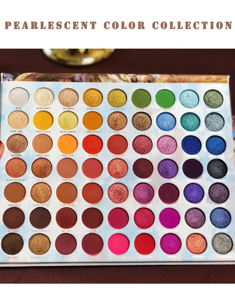 Перламусветильник 63 оттенка реверсивная планета палитра теней для век блестящая