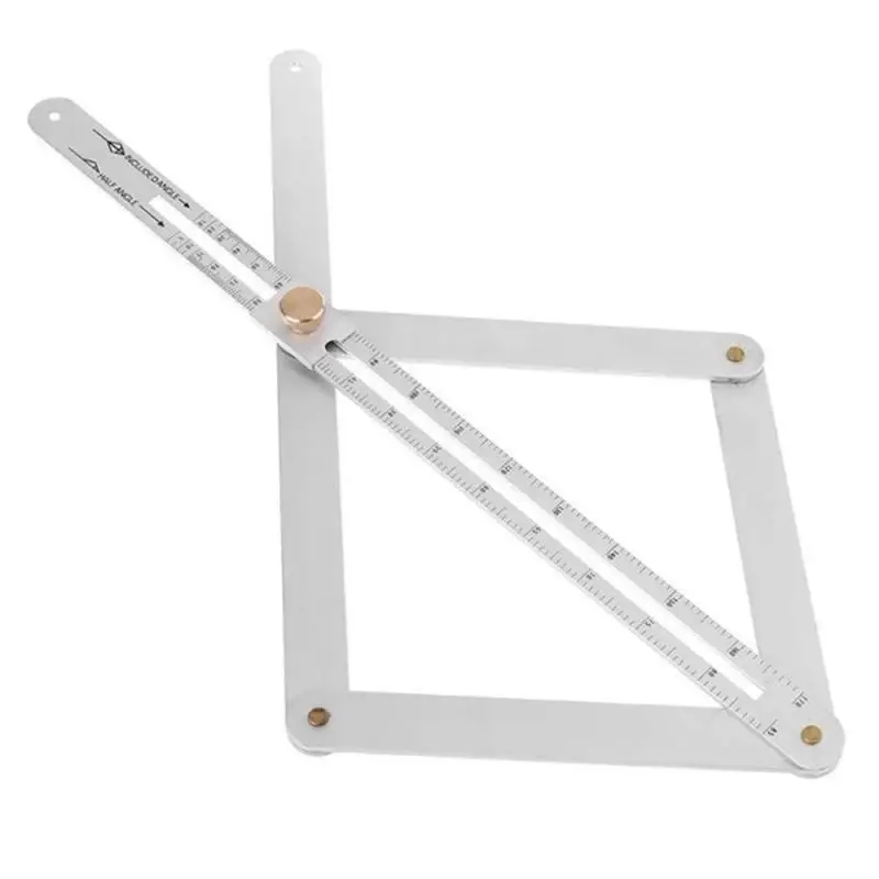 

Corner Angle Finder Stainless Steel Protractor Ruler Angle Finder Measuring Protractor Ruler Woodworking Tool Metal Flexibility