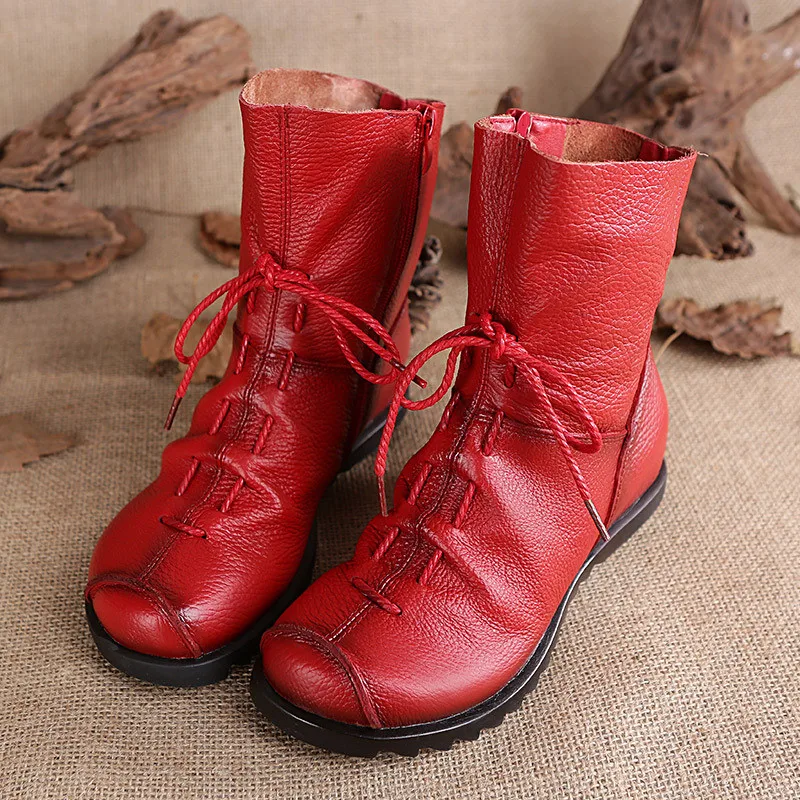 Зимняя обувь Женские зимние ботинки Женская кожаная Уличные ботильоны на