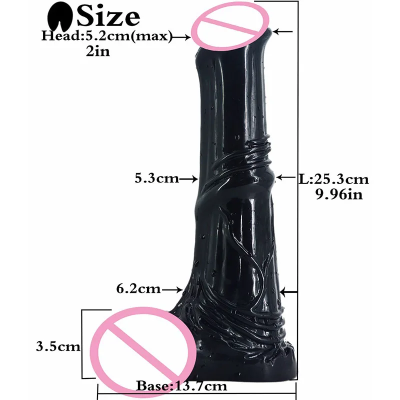 FAAK огромный животный конский дилдо Пенис с присоской Мягкие силиконовые