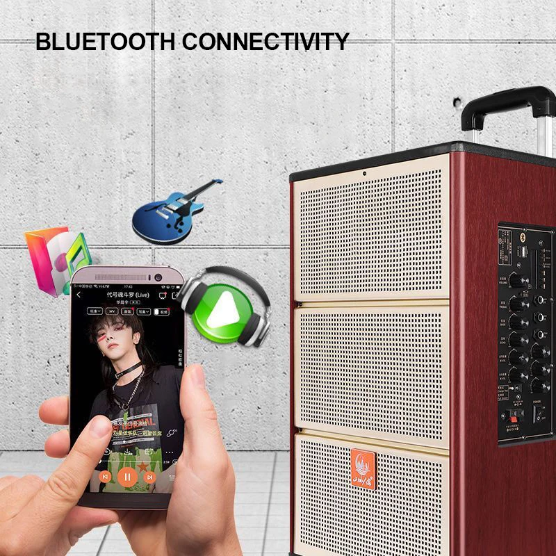 Уличный динамик 8 дюймов портативный сабвуфер большая мощность 80 Вт Bluetooth s