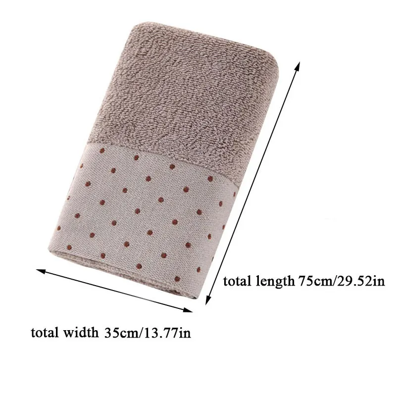

Cotton Facial Towel Thickening Shower Towel Comfortable Towel Dot Printing Household Japanese Style Home Bathroom Accessory