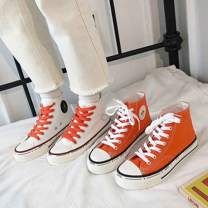 Женский Оранжевый Холст Спортивная обувь для женщин Туфли с подошвой из