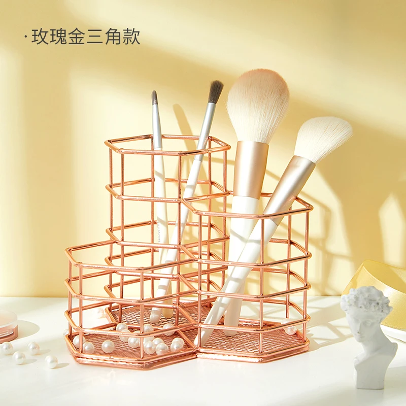 

Канцелярские принадлежности, металлический Настольный держатель для ручек золотого и розового цвета для школы, подарок для мальчика и дево...