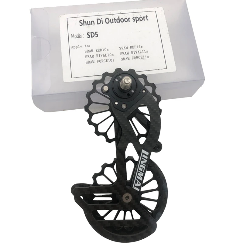 

RaceWORK Bicycle Carbon Fiber Ceramic Rear Derailleur 17T Pulley Guide Wheel for 5800 5700 4700 4600 Bicycle Accessories