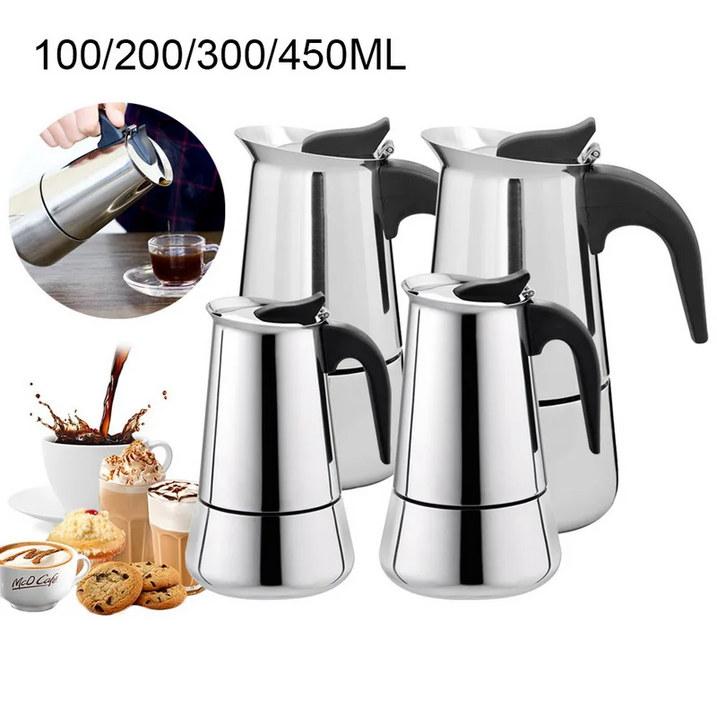 Кофейник портативный Эспрессо кофеварка Moka pot ручка из нержавеющей стали Percolator