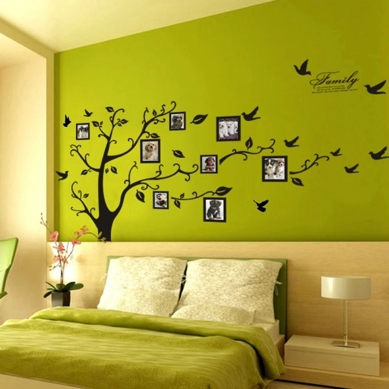 

Plane Wall Pasting Pvc Transparent Film Background Pasting Photo Tree Photo Frame Memory Tree 200 * 250cm Home Decoration