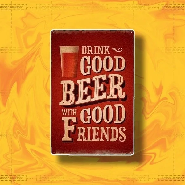 

Hello!Welcome to our shop! Beer Metal Poster Retro Tin Sign Bar Club Cafe Garage Home Decoration Beauty Magazine Wall A