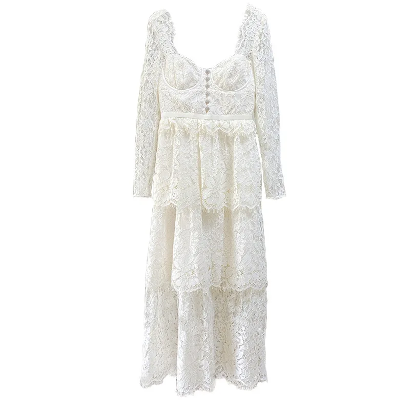 

Qiu dong SP restoring ancient ways the new dress party led captain dresses long-sleeved dress 2 color into aw20-111