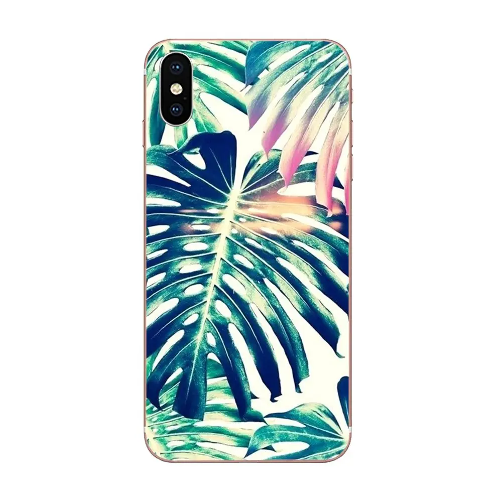 Тропические листья для Sony Xperia Z Z1 Z2 Z3 Z4 Z5 compact Mini M2 M4 M5 T3 E3 E5 XA XA1 XZ Premium TPU Protector |