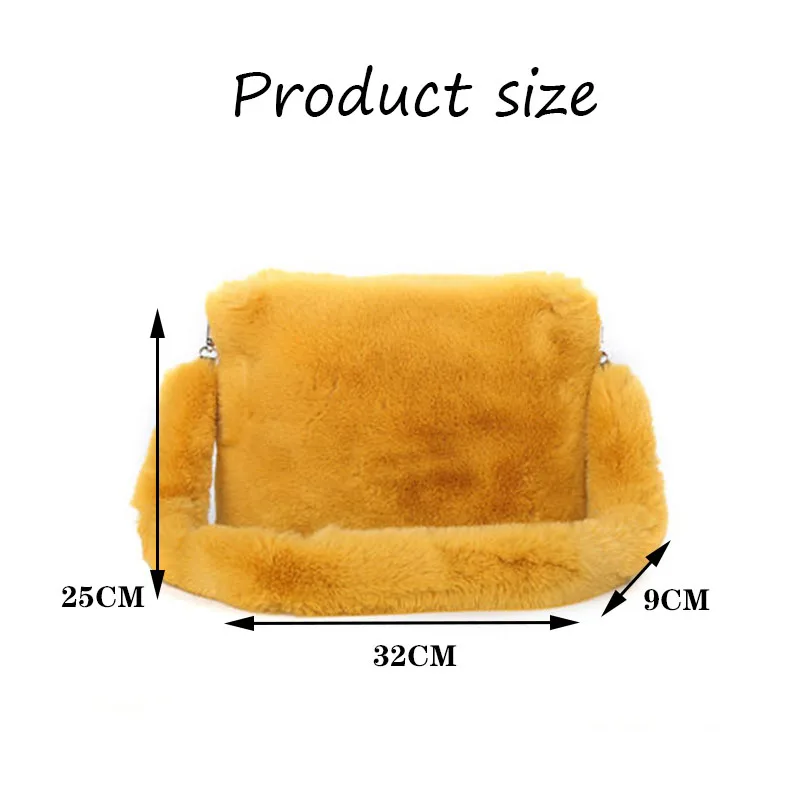 Зимние плюшевые сумки на плечо для женщин 2020 сумка через из искусственного меха