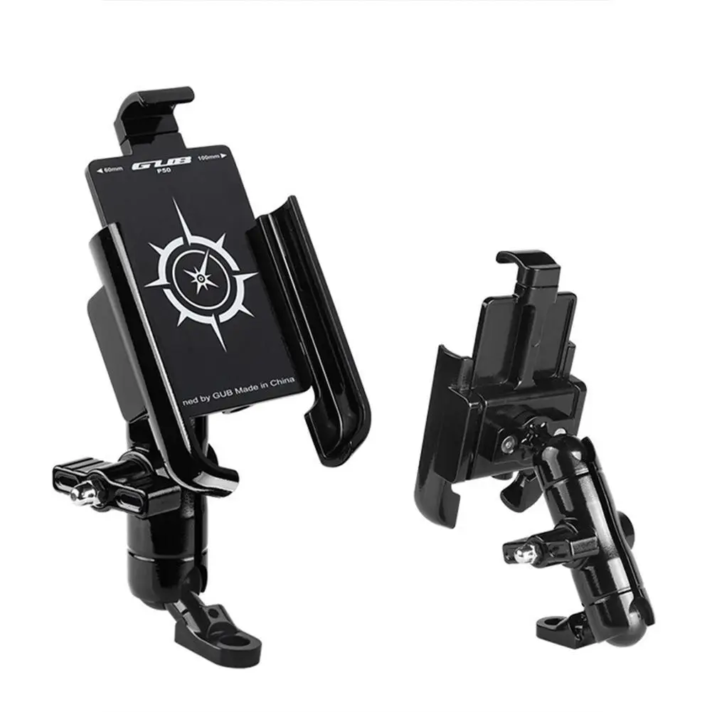 

Upgrade Universal Metal Chargable Motorcycle Bike Rearview Mirror Cell Phone Holder Stand Support Handle Bike Moto Mount Holder