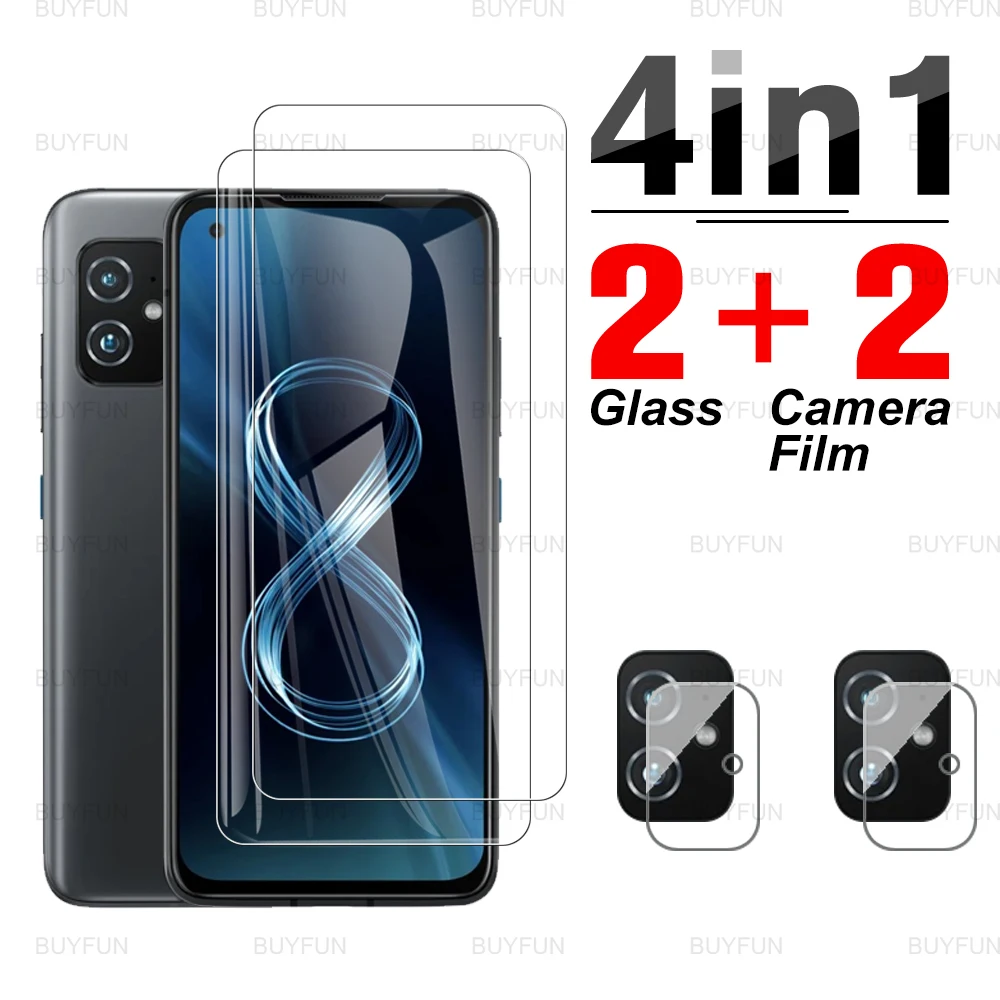 Закаленное стекло 4 в 1 для Asus Zenfone 8 защита экрана от царапин zenfone zen fone Защитная