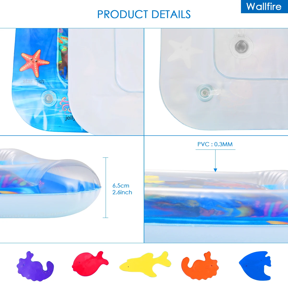 

Baby Kids Water Play Mat Toys Inflatable thicken PVC infant Tummy Time Playmat Toddler Activity Play Center water mat for babies