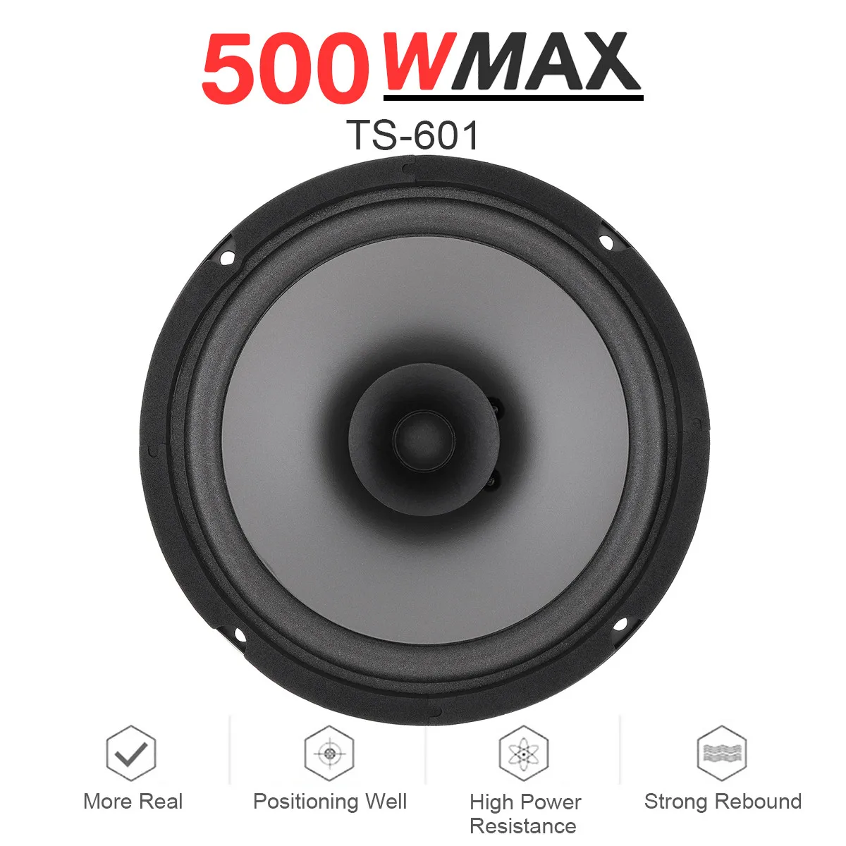 1 шт. 6 дюймов 500 Вт автомобильный коаксиальный динамик HiFi Автомобильная дверь