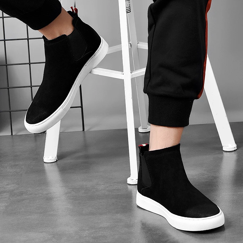 Business Wedding Loafers Formal Shoes For Male 38-46 New British Men's Slip On Split Leather Pointed Toe Men Dress *6069 | Обувь