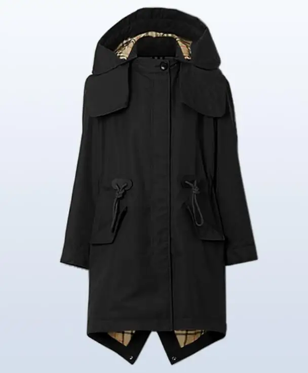 

S-6XL Hot / Spring Women New Fashion Personalized Large size customizatio Detachable hooded loose windbreaker