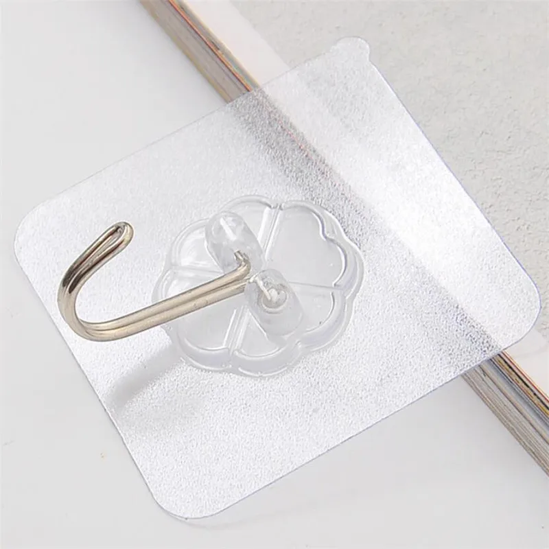 

10pcs Hanger Hook Suction Cup Adhesive Wall Vacuum Sucker Heavy Bathroom TransparentLoad Rack Stainless Steel Transparent