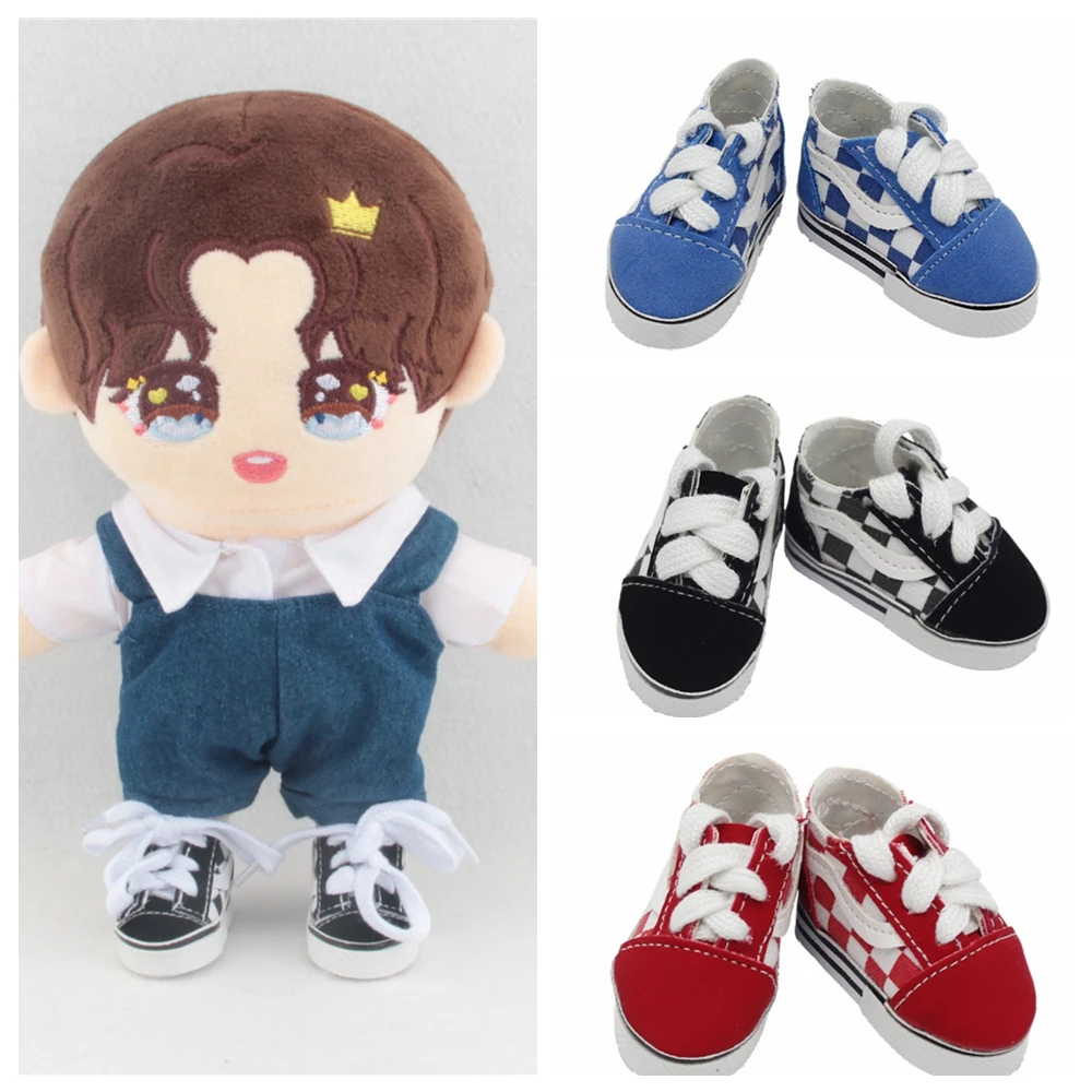 

5.5*2.8cm Idol Doll Exo Shoes Canvas Shoes Plush Toy Accessories Kawaii Replaceable Body-Shape Shoe Suitable for 20cm Doll