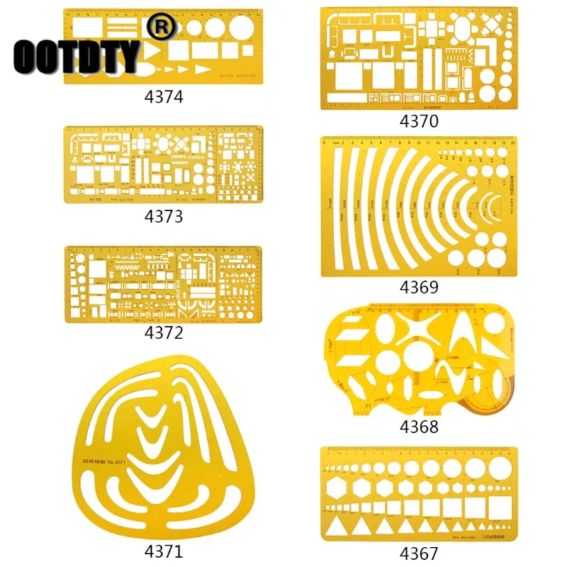 

K Resin Circles Squares Triangle Geometric Template Ruler Stencil Measuring Tool dropshipping