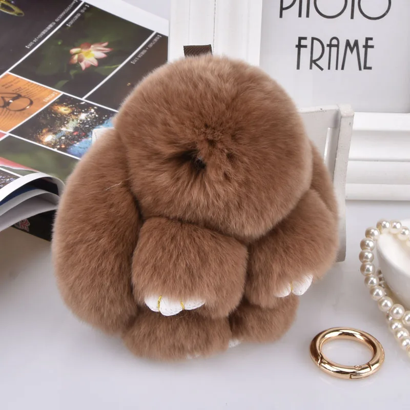 Новый камер Мгновенной Печати mini 8 см с мехом кролика брелок для ключей Meng кролик