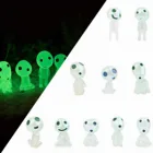 5 шт., мини-фигурки принцессы Мононоке, лес, дух Кодама, светящаяся в темноте статуя 2021, креативные кавайные детские игрушки-антистресс