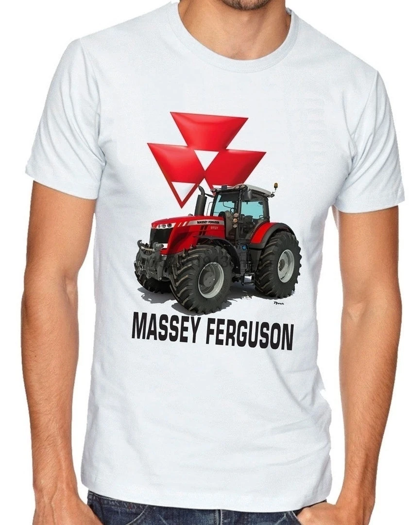 Крутая Женская Мужская футболка Massey Ferguson с трактором белая футболка|Мужские