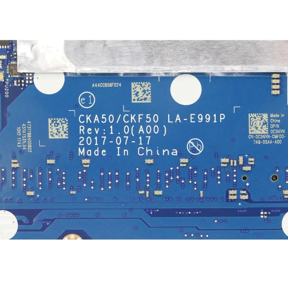 C5NXN 0C5NXN Genuine DDR4 Laptop Motherboard CKA50 / CKF50 LA-E991P w/ i7-7700HQ + GTX 1050 Ti 4G for Dell Inspiron 7577 | Компьютеры и