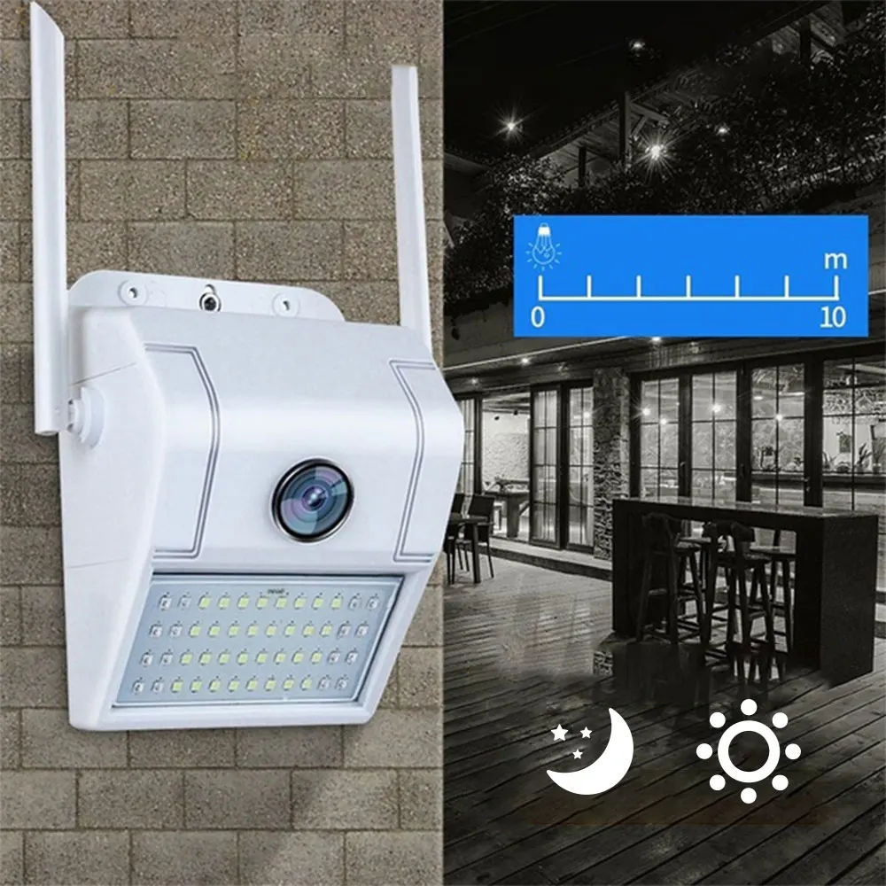 Smart 1080P Водонепроницаемая настенная ip камера в форме лампы ночного видения