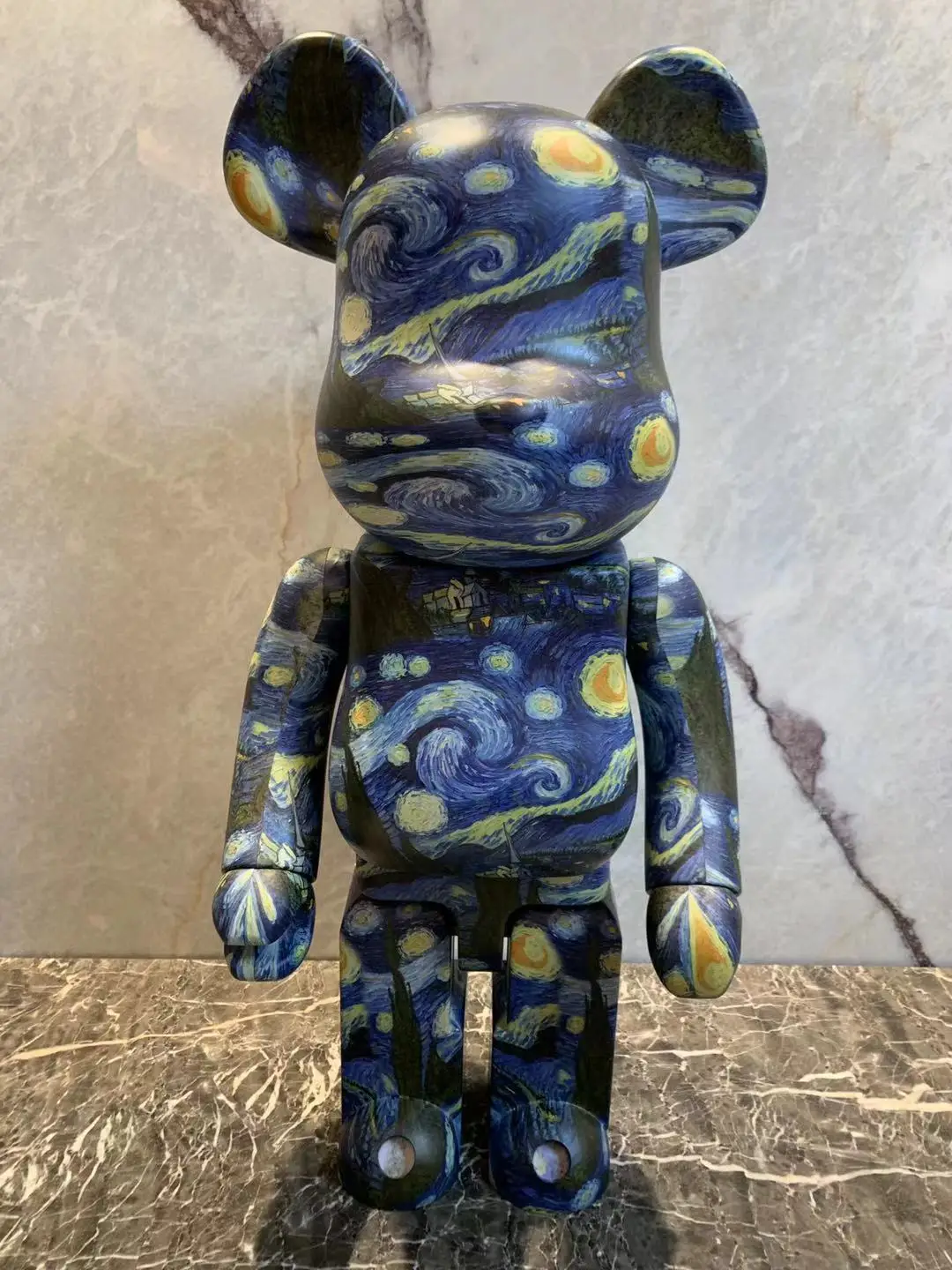 

Bearbrick медведь Ван Гог звезда луна ночь 1000% 70 см приливная кукла ручной работы искусственная кукла аниме
