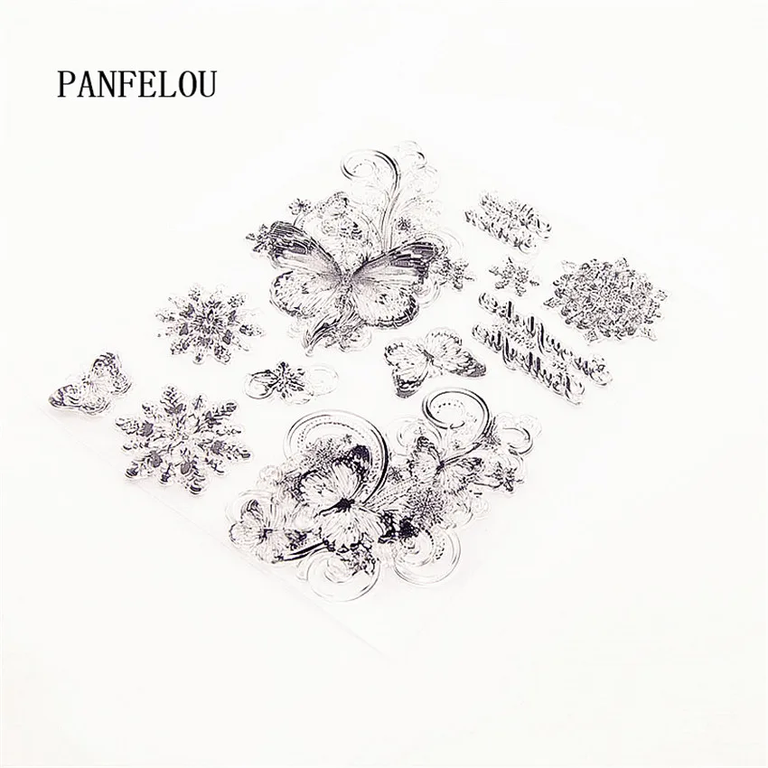 PANFELOU 15 5x20 Пасхальная бабочка Снежинка Прозрачная силиконовая резина прозрачные
