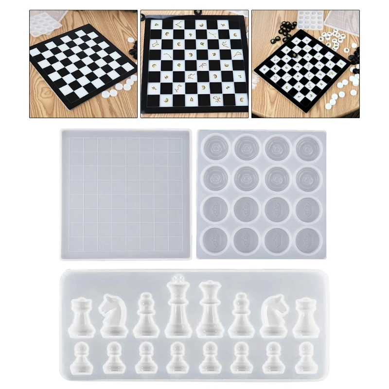 

Набор шахматных фигурок «сделай сам», шахматные шашки, шахматная доска, силиконовая форма, инструменты для изготовления ювелирных изделий ...