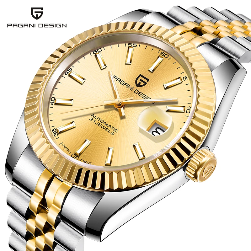 

PAGANI DESIGN Mens Watches 2020 New Automatic Mechanical Jubilee Bracelet Stainless Steel Wristwatch for Men Japan NH35 Movement