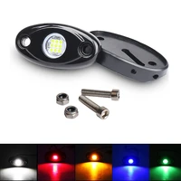 4 pods led rock light kit for jeep atv suv offroad truck boat underbody glow trail rig lamp underglow led neon lights waterpoof