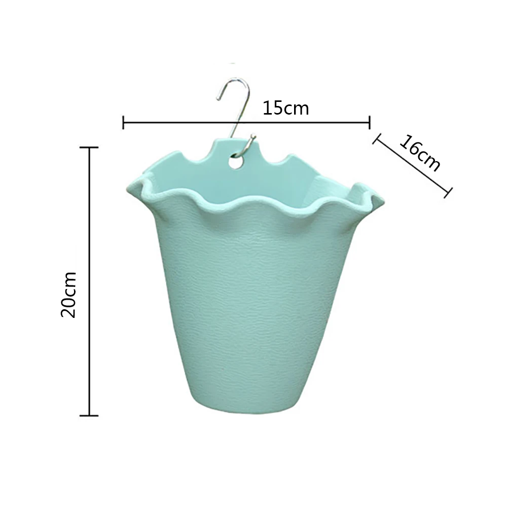 

Classic Indoor Wall-mounted Flower Pot Outdoor Balcony Railing Plastic Flower Pot Creative Plants Decoration Hanging Plant Pot