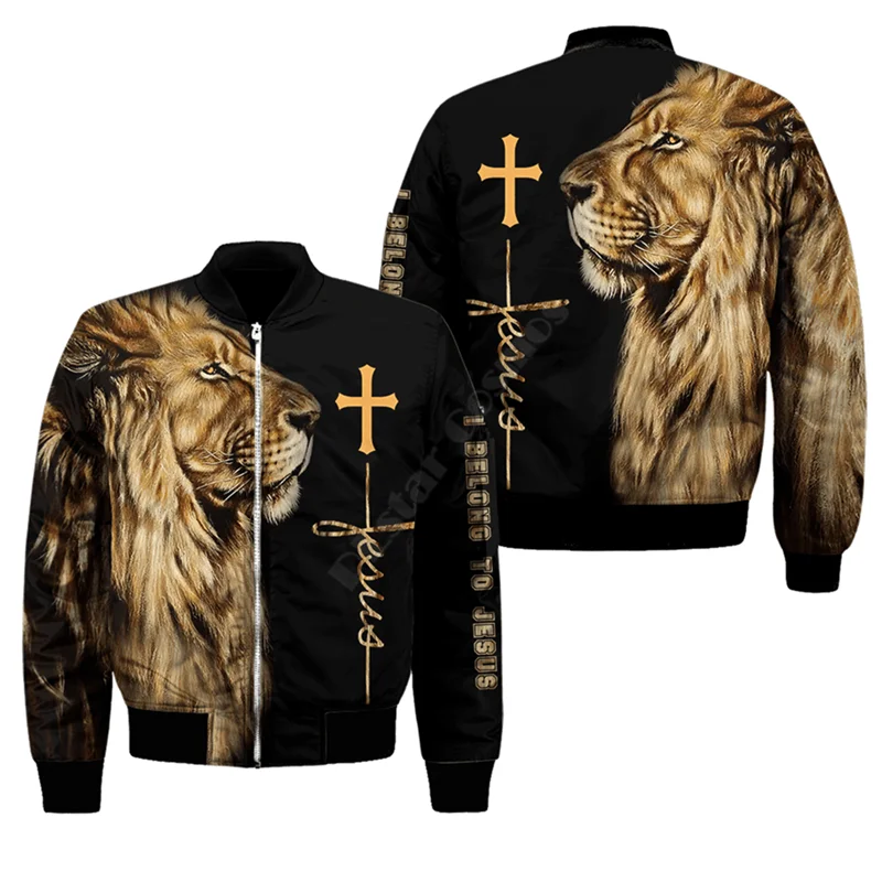 King Lion Bomber Jackets 3D Printed Flight Jacket Women For Men fashion winter autumn warm zipper coat