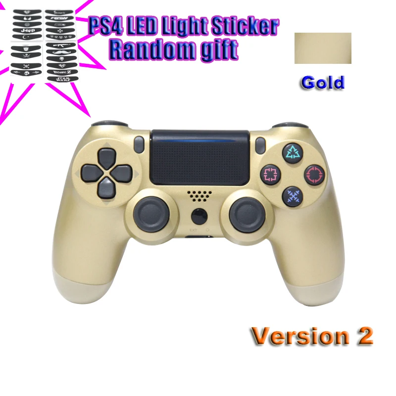 Gold Новая версия 2 4,0 контроллер для SONY PS4 Геймпад для Play Station 4 джойстик Беспроводная консоль для PS3 для Dualshock - Цвет: Gold